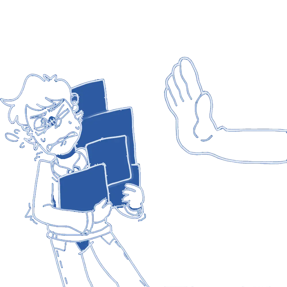 Author being told what to do
